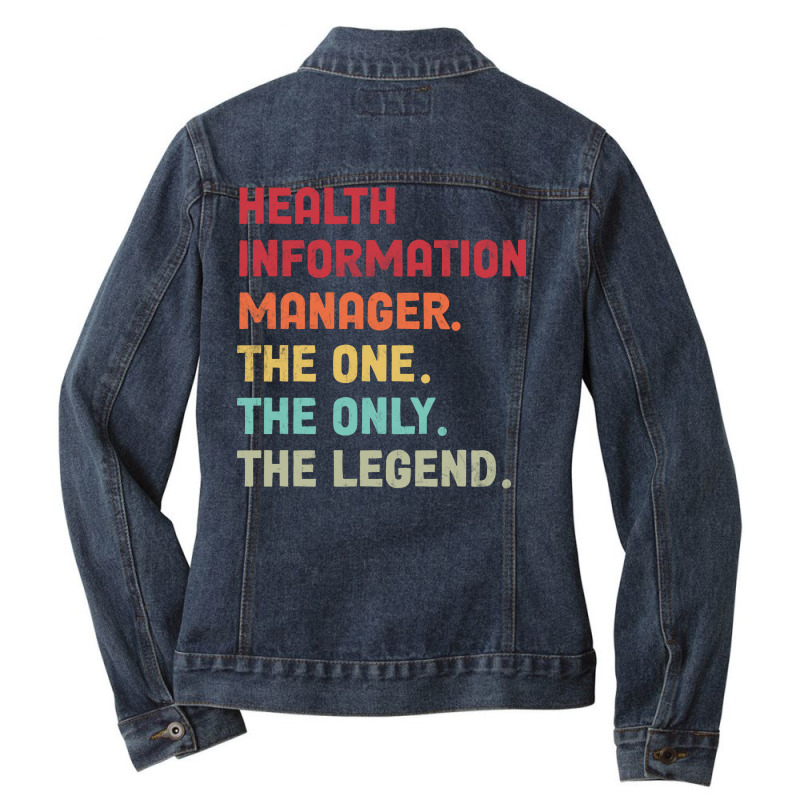 Health Information Management The One The Legend D Ladies Denim Jacket by taljeachaw | Artistshot