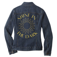 Keep Shining Mental Health  Hope Love Faith Depres Ladies Denim Jacket | Artistshot