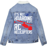 Model Rc Helicopter Hob Travel Unisex Sherpa-lined Denim Jacket | Artistshot