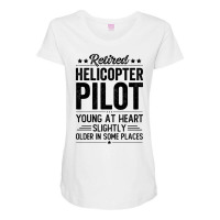 Retired Helicopter Pilot Funny Maternity Scoop Neck T-shirt | Artistshot