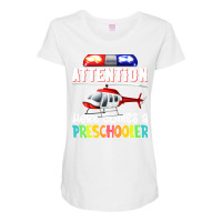 Preschooler Back To School Preschool Police Helico Maternity Scoop Neck T-shirt | Artistshot