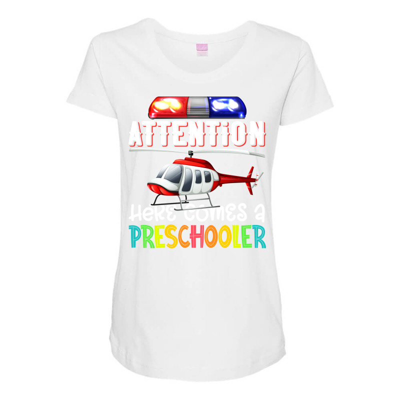 Preschooler Back To School Preschool Police Helico Maternity Scoop Neck T-shirt by debriserseka2 | Artistshot