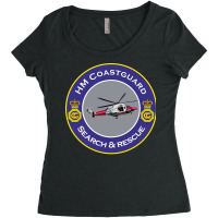 Hm Coastguard Search And Rescue Helicopter Funny Women's Triblend Scoop T-shirt | Artistshot