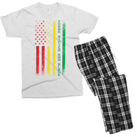 Black History Month Usa Grunge Flag Stars Men's T-shirt Pajama Set | Artistshot