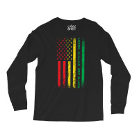 Black History Month Usa Grunge Flag Stars Long Sleeve Shirts | Artistshot