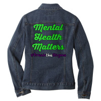 Mental Health Matters Break The Stigma Mental Heal Ladies Denim Jacket | Artistshot