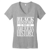 Black History Is Part Of American History Red Women's V-neck T-shirt | Artistshot