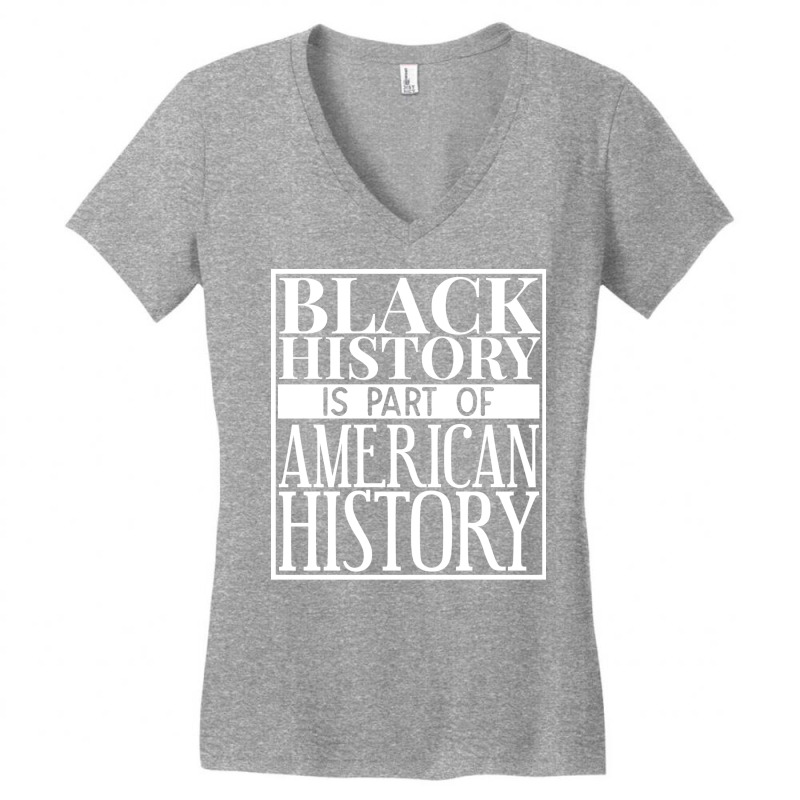 Black History Is Part Of American History Red Women's V-Neck T-Shirt by rusheikerw | Artistshot