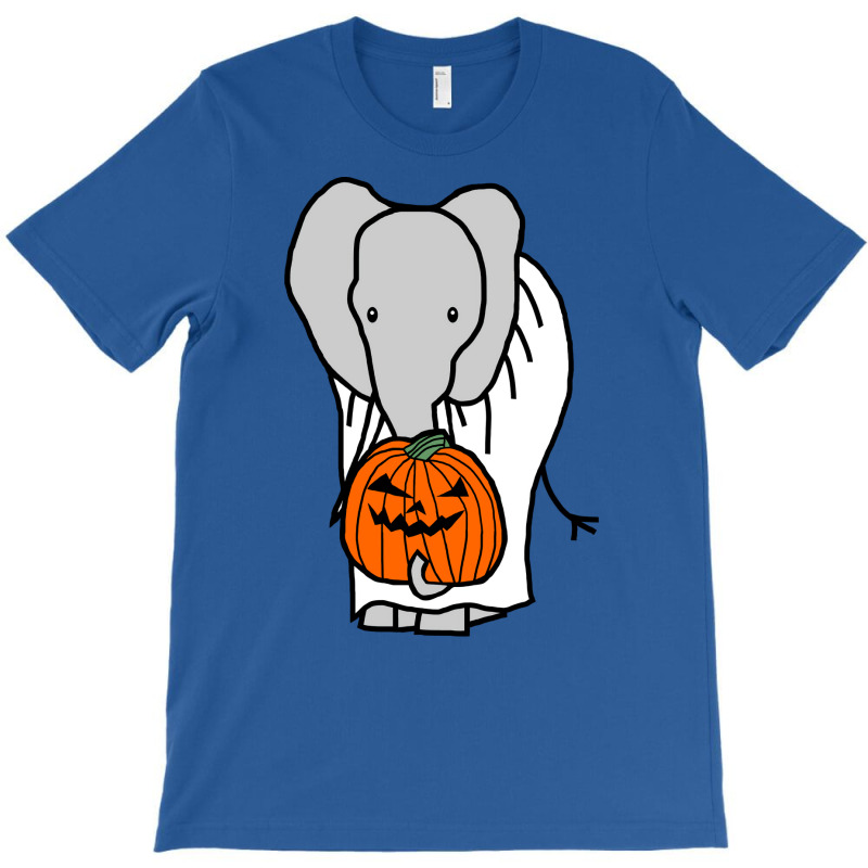 Elephant With Halloween Horror Pumpkin Ghost Costu T-shirt | Artistshot