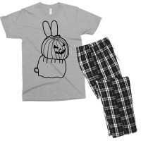 Cute Bunny Rabbit Wearing Halloween Horror Costume Men's T-shirt Pajama Set | Artistshot