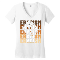 Eracism Erase Racism Black Lives Matter Hipster Women's V-neck T-shirt | Artistshot