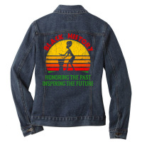 Black History Month Honoring The Past Inspiring Th Ladies Denim Jacket | Artistshot