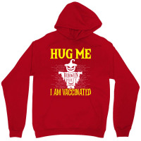 Halloween Scarecrow Hug Me I Am Vaccinated Costume Unisex Hoodie | Artistshot