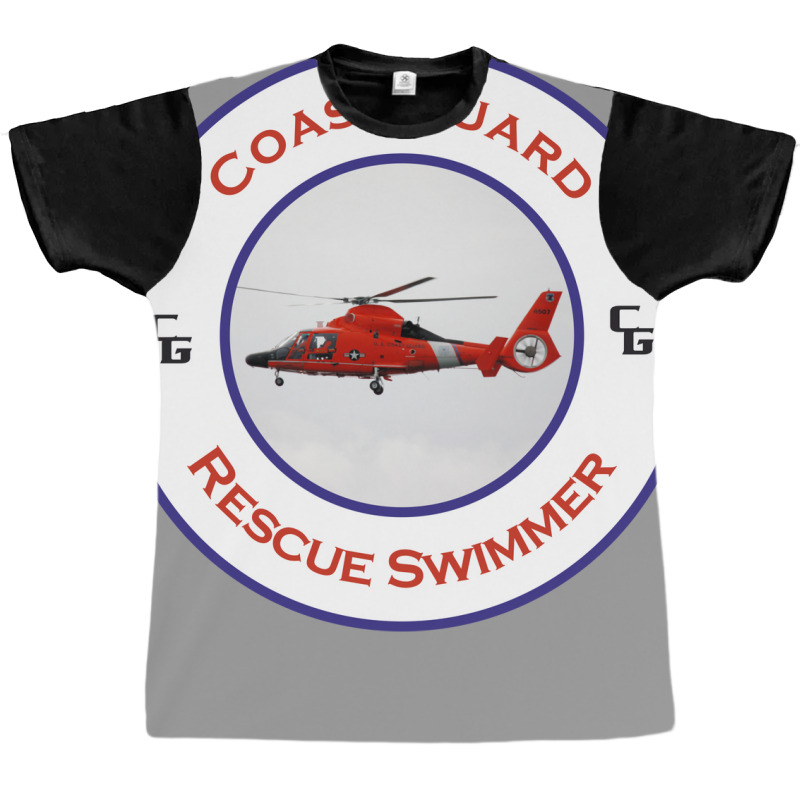 Custom Rescue Swimmer Us Coast Guard Search And Rescue He Graphic T ...