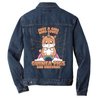 Guinea Pig Unicorn Girl Saying Cute Men Denim Jacket | Artistshot