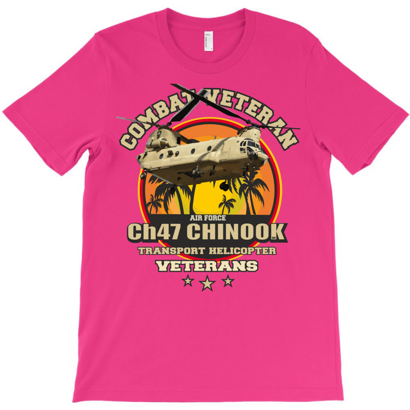 Combat Veteran Chinook Helicopter Green T-Shirt by ninnutduau | Artistshot