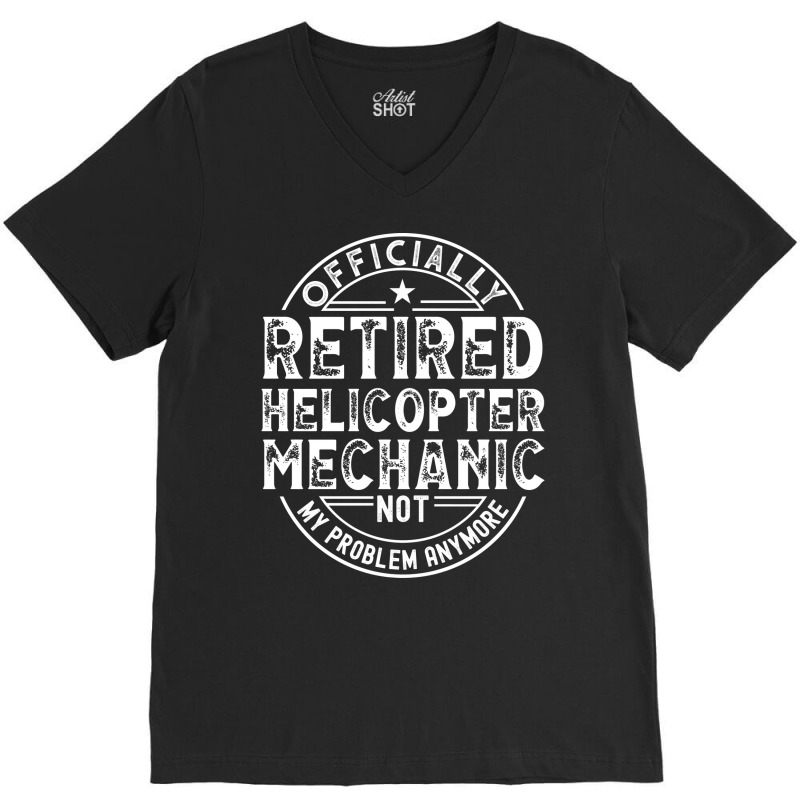 Retired Helicopter Mechanic Aesthetic V-Neck Tee by arjazjenniav | Artistshot