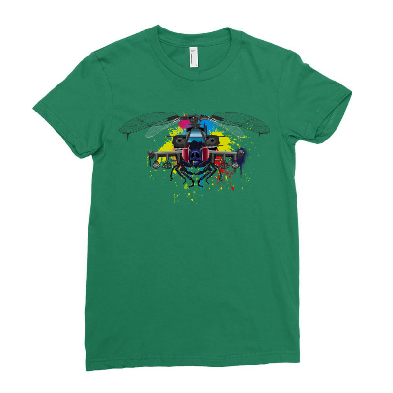 Dragon Attack Copter Summer Humor Ladies Fitted T-Shirt by zoaabadou | Artistshot