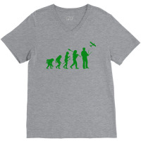 Modeling Airplane Evolution Gift Retro V-neck Tee | Artistshot