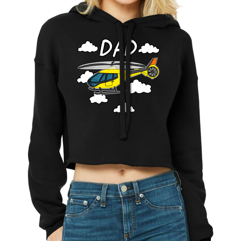 Fathers Day Helicopter Dad Pilot Trending Cropped Hoodie by zoaabadou | Artistshot