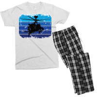 Helicopter Vintage Style Retro Men's T-shirt Pajama Set | Artistshot