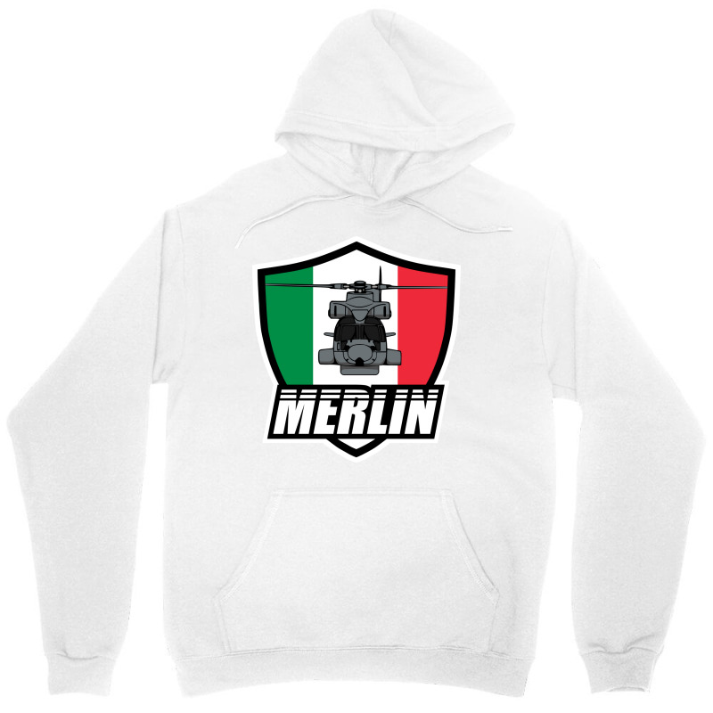 Italian Merlin Helicopter Patch Blue Unisex Hoodie | Artistshot