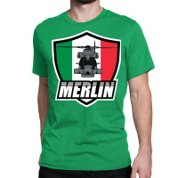 Italian Merlin Helicopter Patch Blue Classic T-shirt | Artistshot