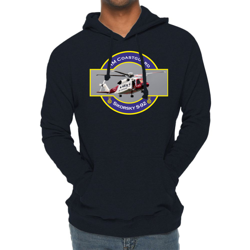 Hm Coastguard Search And Rescue Helicopter Blue Cu Lightweight Hoodie by zwicklruhsanw | Artistshot