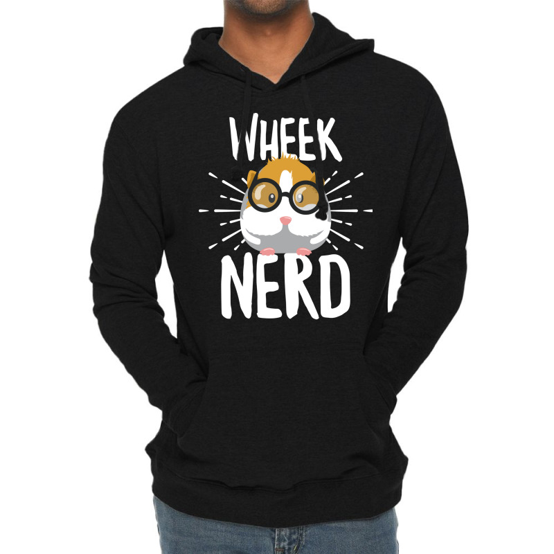 Wheek Nerd Design For A Cavy Owner Cool Lightweight Hoodie | Artistshot