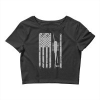 R22 Helicopter Vintage Flag Cute Crop Top | Artistshot