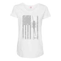 R22 Helicopter Vintage Flag Cute Maternity Scoop Neck T-shirt | Artistshot