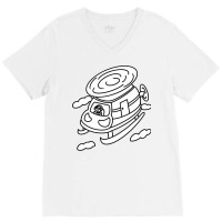 Pilot Helicopter With Cute Cartoon Boy Nature V-neck Tee | Artistshot