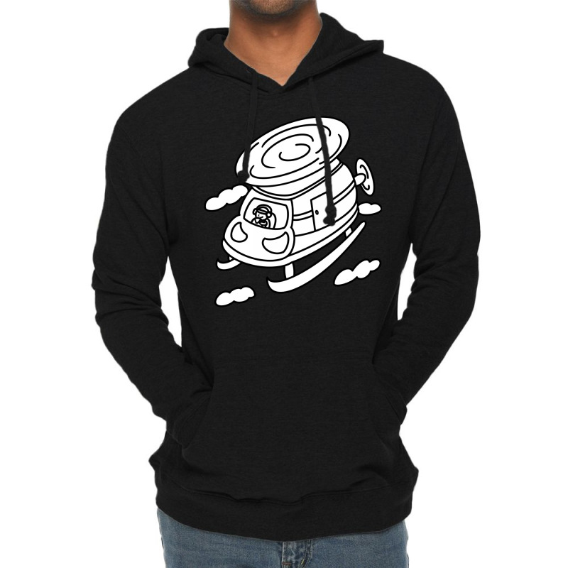 Pilot Helicopter With Cute Cartoon Boy Nature Lightweight Hoodie by zwicklruhsanw | Artistshot