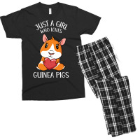 Just A Girl Who Loves Guinea Pigs Girl Men's T-shirt Pajama Set | Artistshot