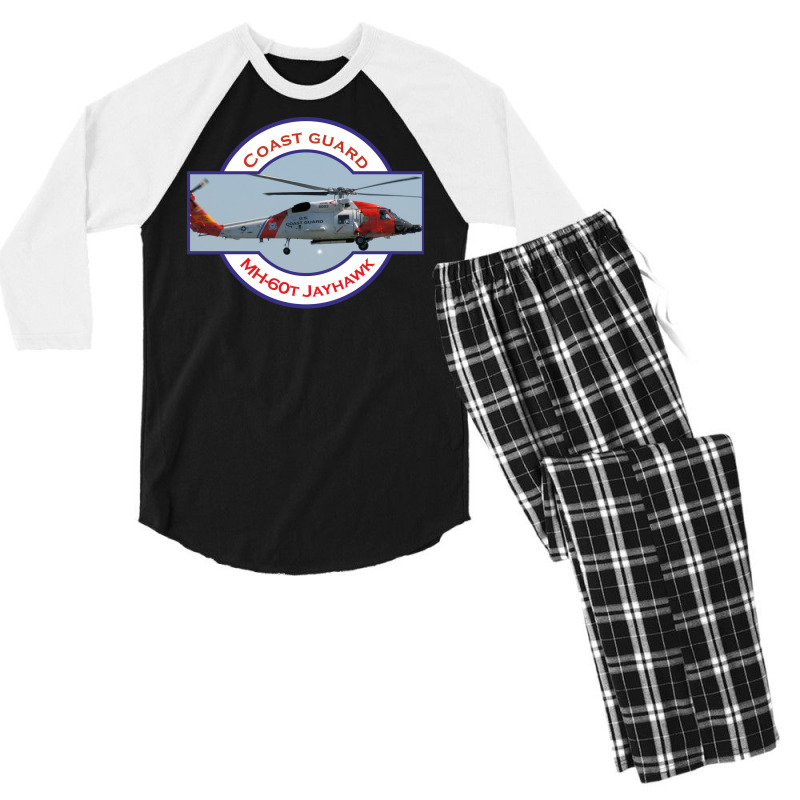 Us Coastguard Search And Rescue Helicopter Stars Men's 3/4 Sleeve Pajama Set | Artistshot