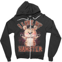 Love Hamster Vintage Girl Zipper Hoodie | Artistshot