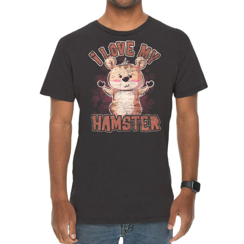 Love Hamster Vintage Girl Vintage T-shirt | Artistshot