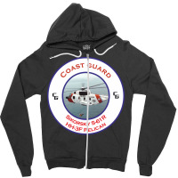 Us Coastguard Search And Rescue Helicopter Aesthet Zipper Hoodie | Artistshot