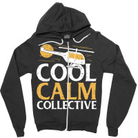 Helicopter Pilot Vintage Keep Calm Collective Zipper Hoodie | Artistshot