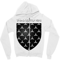 Tread Lightly Here House Footly Coat Of Arms Heral Zipper Hoodie | Artistshot