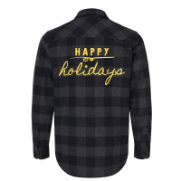 Happy Holidays Golden Design Nature Flannel Shirt | Artistshot