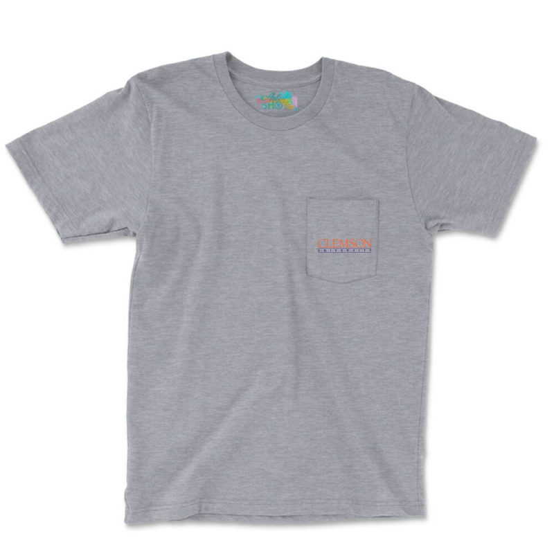 Clemson University Wordmark Pocket T-shirt | Artistshot