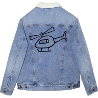 Helicopter Gift Unisex Sherpa-lined Denim Jacket | Artistshot