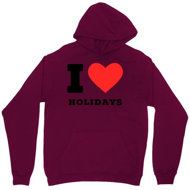 I Love Holidays Blue Unisex Hoodie by anwtizahlest | Artistshot