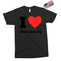 I Love Holidays Blue Exclusive T-shirt | Artistshot