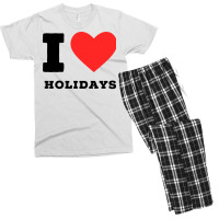 I Love Holidays Blue Men's T-shirt Pajama Set | Artistshot