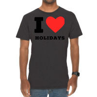 I Love Holidays Blue Vintage T-shirt | Artistshot