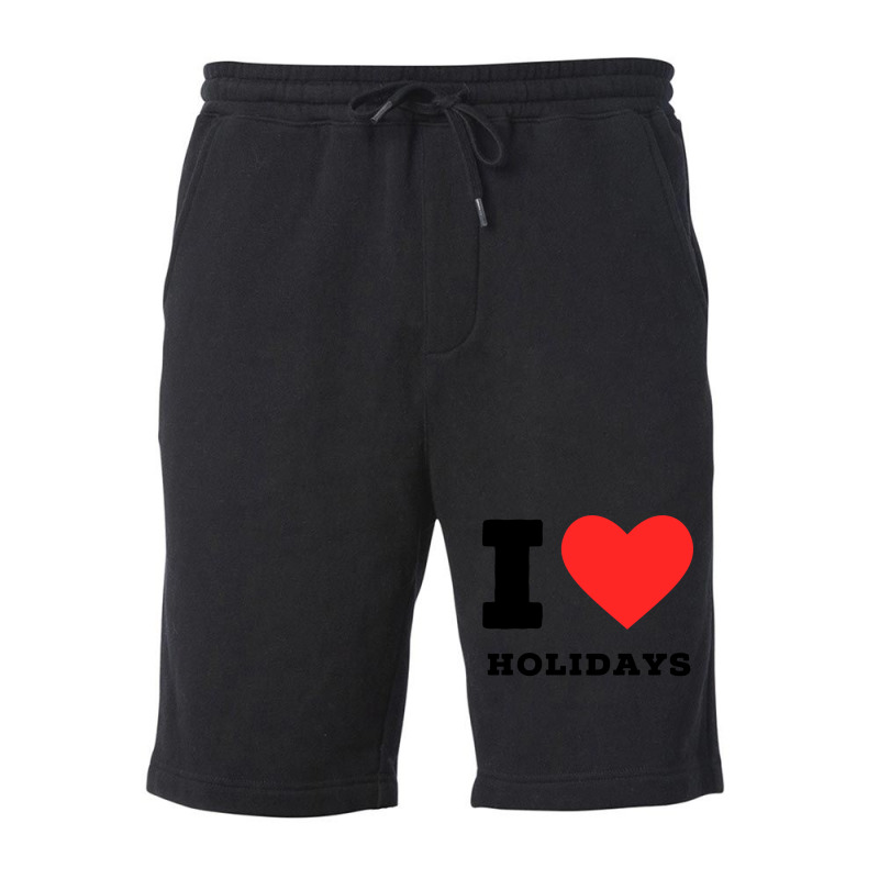 I Love Holidays Blue Fleece Short by anwtizahlest | Artistshot