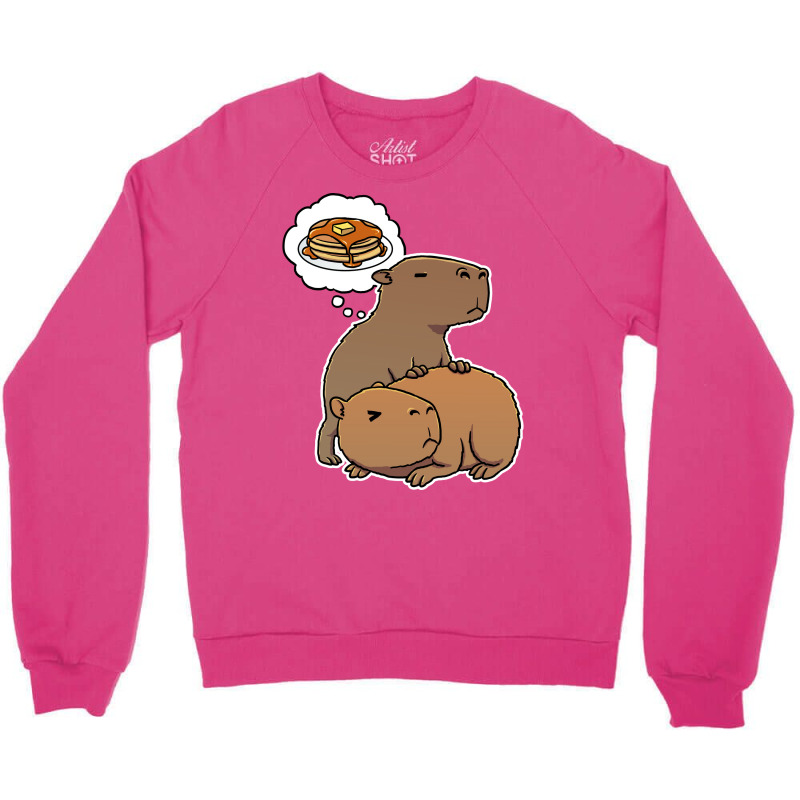 Capybara Hungry For Pancakes Trending Crewneck Sweatshirt | Artistshot