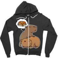 Capybara Hungry For Pancakes Trending Zipper Hoodie | Artistshot